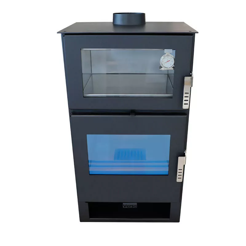 Poêle à bois avec four Carrio Inox - 9 Kw – Image 4