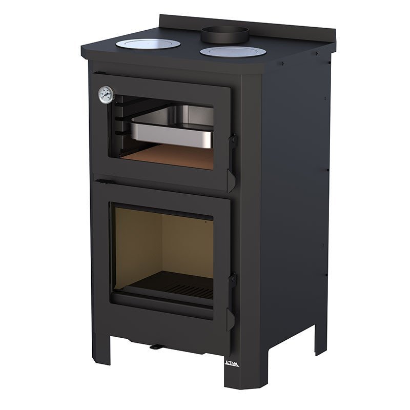 Poêle à bois avec four et plaque de cuisson Pramoda - 9 Kw – Image 4